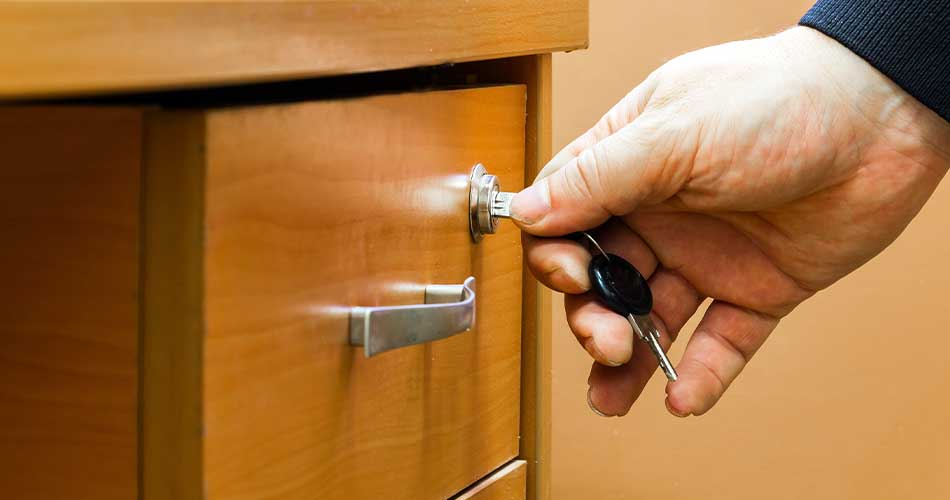 Commercial desk locks