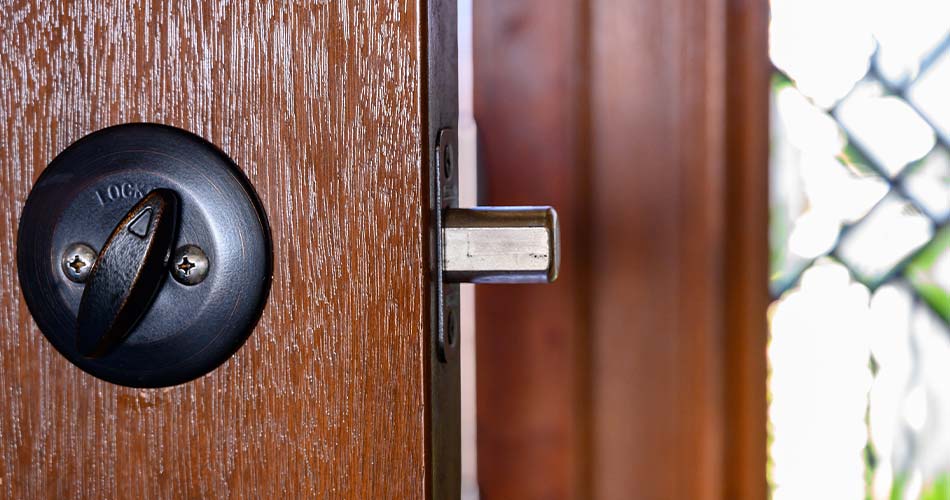 Deadbolts offer safer doors, and are particularly important for exterior doors and for the door that connects to the garage.